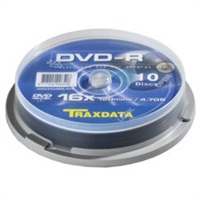 DVD-R Traxdata 10 pack 16X/4.7GB