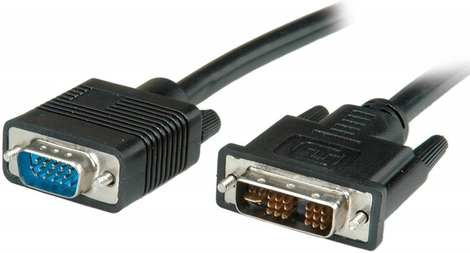 DVI-VGA kábel M/M, 3.0m, prepojovací