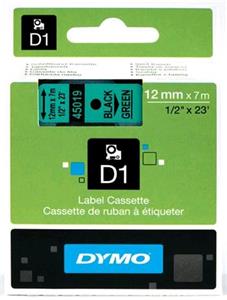 DYMO 45019 D1, 12mm, zelená / čierna tlač