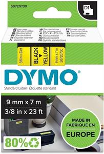 Dymo D1 40918 9mm, žltá / čierna tlač, 7m