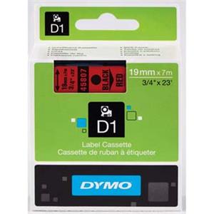 Dymo D1 45807 19mm, červená / čierna tlač, 7m