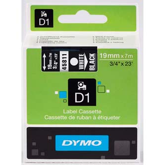 Dymo D1 45811 19mm, čierna / biela tlač, 7m