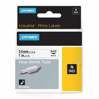 Dymo Rhino 1805443 24mm, biela / čierna tlač, 1.5m, bužírka