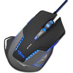 E-Blue Mazer Pro, optická, 6tl., 1 koliesko, drôtová (USB), čierna, 2500DPI, herná, PROMO