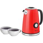 ECG RK 1700 Magnifica Corsa, rýchlovarná kanvica, 1,7l, červená