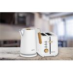 ECG RK 1768 Strix Timber White, rýchlovarná kanvica, 1,7l, biela