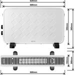 ECG TK 2070, teplovzdušný konvektor, biely