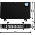 ECG TK 2080 DR Black, teplovzdušný konvektor, čierny