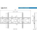 EDBAK WUSC-XWB1C-B, univerzálny nástenný držiak pre TV, 65-130"