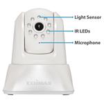 Edimax Night IR Wireless IP Camera, motorized pan/tilt, Plug&View, audio, AVI