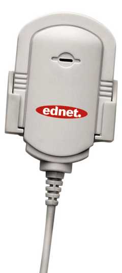 EDNET mikrofon "Clip", 50Hz-16kHz, 2 kOhm + držák