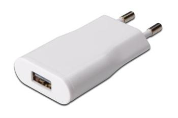 Ednet USB rychlo-nabíječka slim typ, 5W, výstup 5V/1A, barva bílá