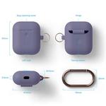 Elago Airpods 2 Silicone Hang Case - Lavender Gray