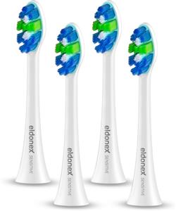 Eldonex SonicPro Sensitive, náhradné hlavice, biele