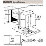 Electrolux ESL8523RO umývačka riadu vstavaná