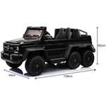 Elektrické autíčko Mercedes-Benz G63 6X6, čierne lakované