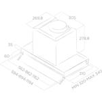 Elica BOX IN IX/A/90, vstavaný odsávač pár