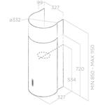 Elica STONE WH/A/33, odsávač pár