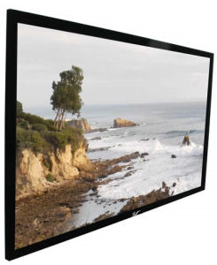 ELITE SCREENS plátno v pevném rámu 106" (269,2 cm)/ 16:9/ 132,1 x 234,2 cm/ Gain 1,1/ rám černý 6 cm/ CineWhite