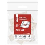 Emos A2834, samolepiaca príchytka sťahovacej pásky 30×30, biela, 25 ks