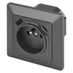 Emos A6000.6, zásuvka s USB-A+USB-C, antracit