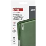 Emos B0552AG, power bank WI 1031, 10 000 mAh, 20 W+Wireless, army-green