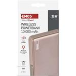 Emos B0552RG, power bank WI 1031, 10 000 mAh, 20 W + wireless, ružovo-zlatá