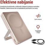 Emos B0552RG, power bank WI 1031, 10 000 mAh, 20 W + wireless, ružovo-zlatá