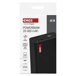 Emos B0560B, power bank NTBF20, 20 000 mAh, 65 W PD, čierny