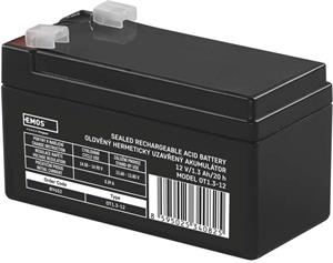 Emos B9652, olovený akumulátor 12 V/1,3 Ah, faston 4,7 mm