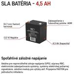 Emos B9653, olovený akumulátor SLA 12V / 4,5 Ah, faston 4,7 mm