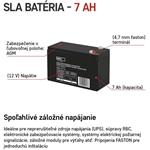 Emos B9691, olovený akumulátor SLA 12V/7 Ah, faston 4,7 mm