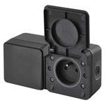 Emos D730429 Cyklone, kombinovaná zásuvka s prepínačom Č.6 nástenný IP55