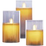 Emos DCCW05, LED dekorácia - 3x vosková sviečka v skle, 6x AA, teplá biela, časovač