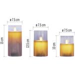 Emos DCCW05, LED dekorácia - 3x vosková sviečka v skle, 6x AA, teplá biela, časovač