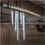 Emos DCPC06, LED vianočná girlanda, cencúle, 6 ks, 3,6 m, studená biela