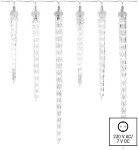 Emos DCPC06, LED vianočná girlanda, cencúle, 6 ks, 3,6 m, studená biela