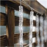 Emos DCPC07, LED vianočná girlanda – cencúle, 12 ks, 3,6 m, studená biela