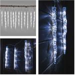 Emos DCPC07, LED vianočná girlanda – cencúle, 12 ks, 3,6 m, studená biela