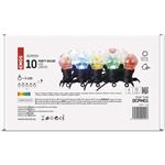 Emos DCPM01, LED svetelná reťaz, 10x párty žiarovky, 5 m, multicolor