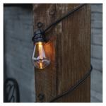 Emos DCPV02, LED svetelná reťaz so solárnym panelom – 10x párty žiarovky, 5 m, vintage