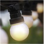 Emos DCPW01, LED svetelná reťaz, 10x párty žiarovky mliečne, 5 m, teplá biela