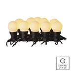 Emos DCPW01, LED svetelná reťaz, 10x párty žiarovky mliečne, 5 m, teplá biela