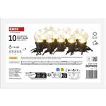 Emos DCPW02, LED svetelná reťaz, 10x párty žiarovky číre, 5 m, teplá biela