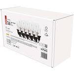 Emos DCPW04, LED svetelná reťaz, 16x párty žiarovky číre, 7,6 m, teplá biela