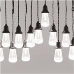 Emos DCPW04, LED svetelná reťaz, 16x párty žiarovky číre, 7,6 m, teplá biela