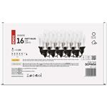 Emos DCPW04, LED svetelná reťaz, 16x párty žiarovky číre, 7,6 m, teplá biela