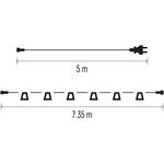 Emos DCPZ01, spojovacia svetelná reťaz na 10 žiaroviek E27 START SET, 7,35 m, vonkajšia aj vnútorná