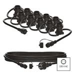 Emos DCPZ01, spojovacia svetelná reťaz na 10 žiaroviek E27 START SET, 7,35 m, vonkajšia aj vnútorná