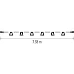 Emos DCPZ02, spojovacia svetelná reťaz na 10 žiaroviek E27 bez prívodu, 7,35 m, vonkajšia aj vnútorná